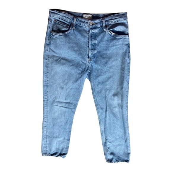 AGOLDE Riley High Rise Straight Crop in Shiver Organic Cotton Sz 30 - Picture 3 of 7